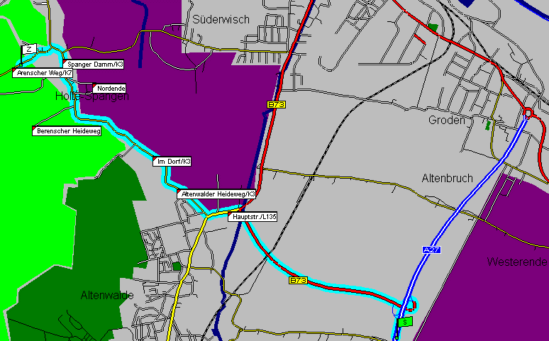 Wegbeschreibung nach Holte-Spangen zum Ferienhaus Erika de Boer 